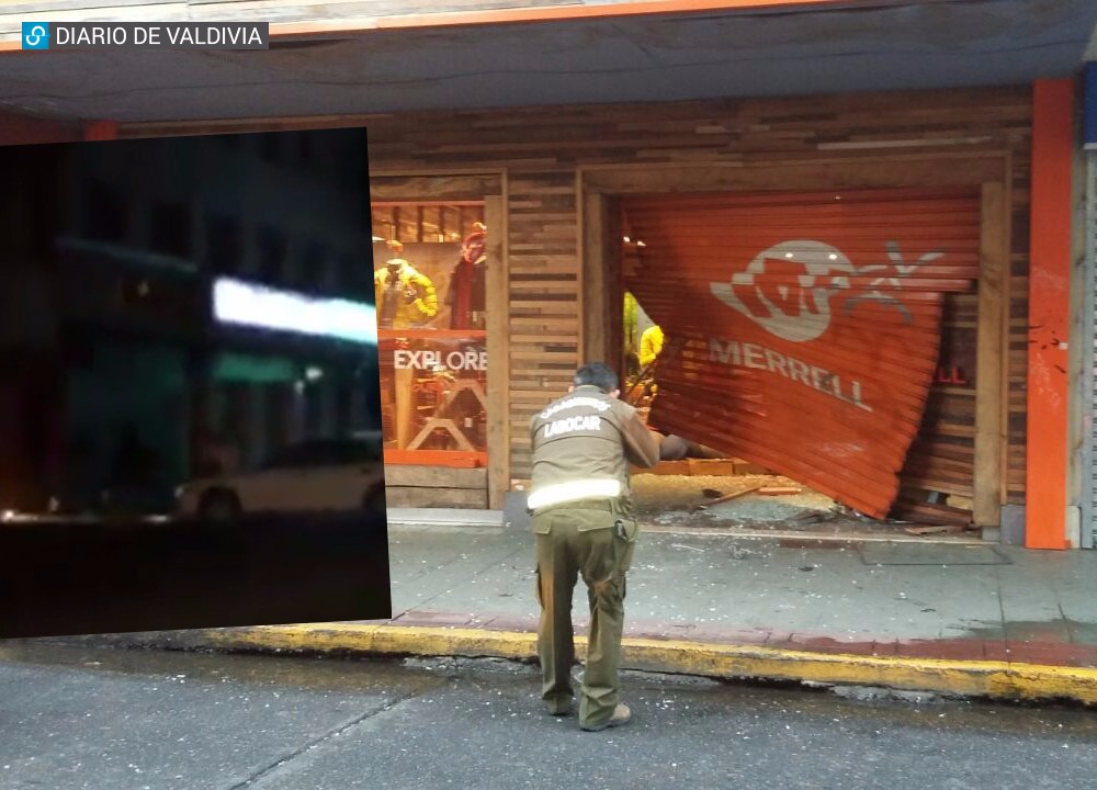 [VIDEO] Carabineros frustró robo con alunizaje en pleno centro de Valdivia 