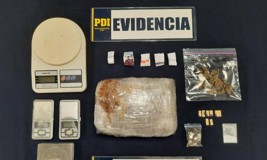 Tráfico y posesión de distintas drogas deja 3 detenidos en Valdivia