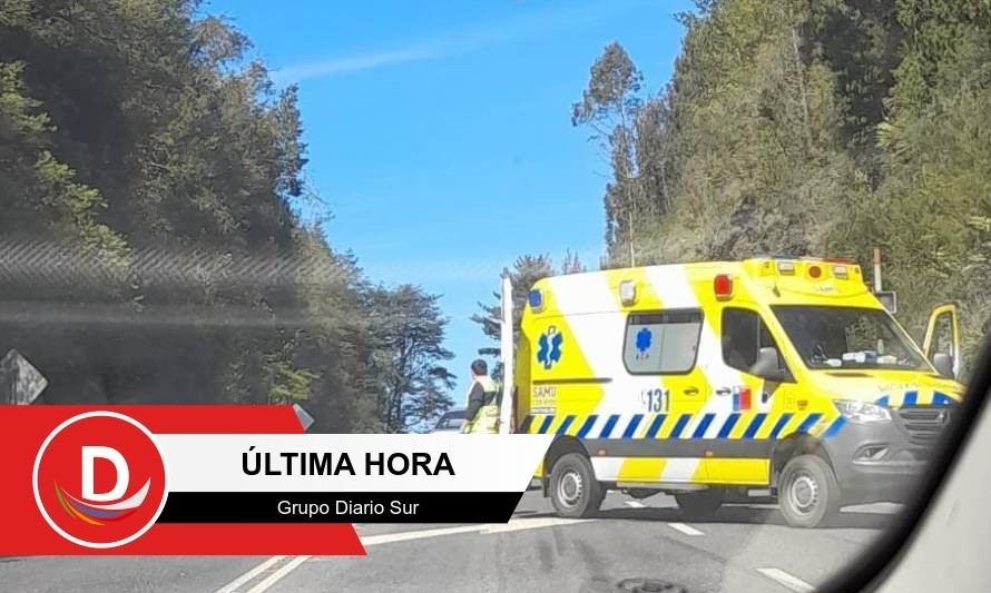 Reportan colisión vehicular en ruta que une Valdivia y Paillaco