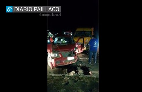 Paillaco: Múltiples lesionados dejó colisión en cruce Los Esteros