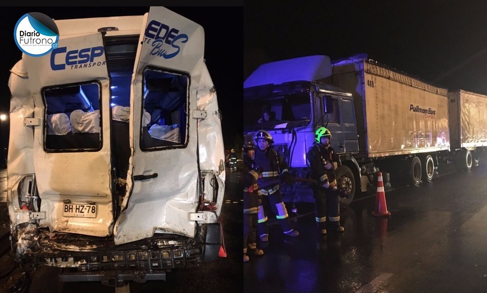 Chofer de camión que chocó a bus de Futrono admitió que se quedó dormido al volante