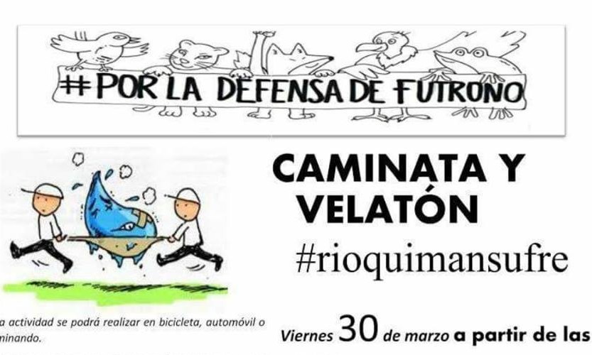 Movilización #RioQuimanSufre: A las 18 horas parte velatón y caminata en Futrono