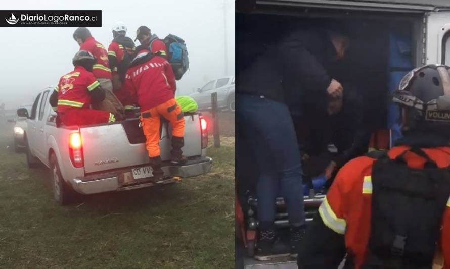 Unidad especializada de Osorno rescató al último deportista extraviado en Hueimén, Lago Ranco