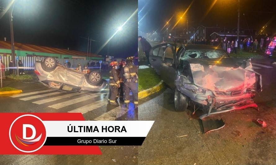 Colisión vehicular en Valdivia deja múltiples lesionados
