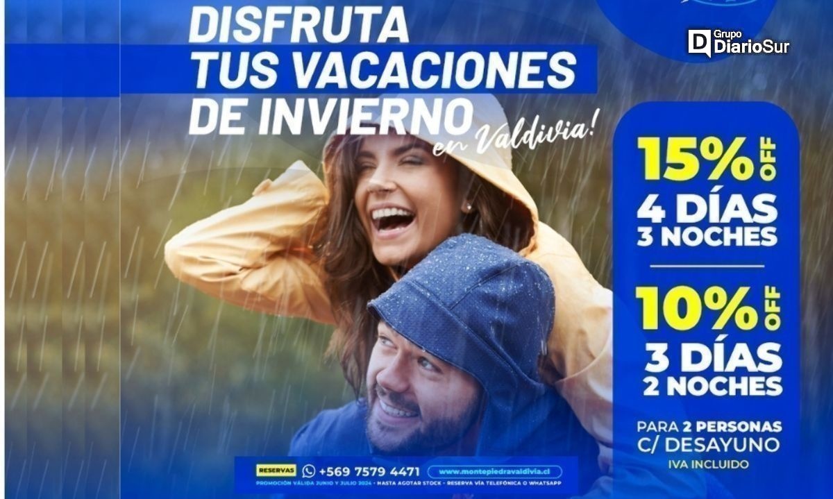 Hotel con vista a la costanera de Valdivia lanza atractiva oferta para vacaciones de invierno