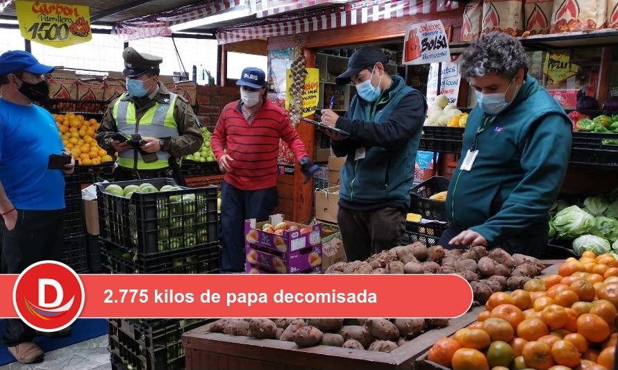 Intenso operativo de fiscalización al comercio de papa realizó SAG Los Ríos
