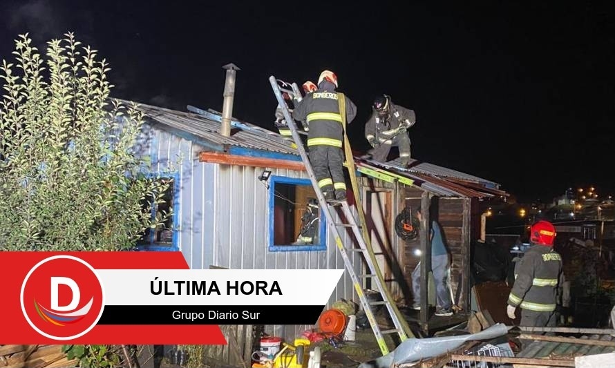 Incendio afectó a vivienda en Futrono