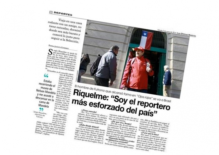 Sergio Riquelme, conocido en Paillaco como “maestrito”, consolida su fama como el reportero más esforzado de Chile
